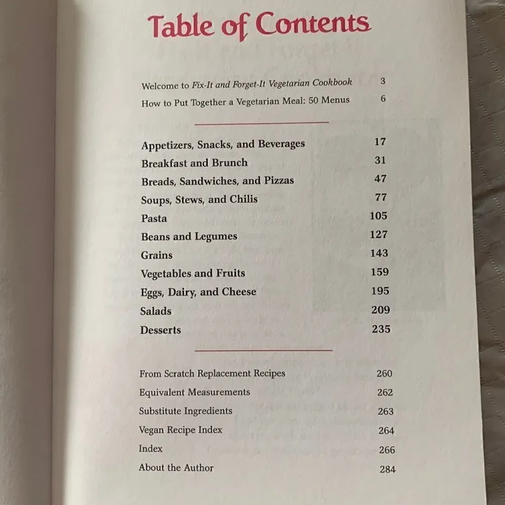 Cookbook Paperback Fix it and Forget it Vegetarian Phyllis Good